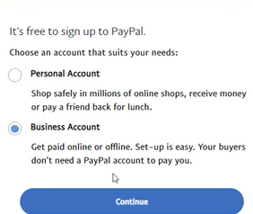 Connect to PayPal Business account 